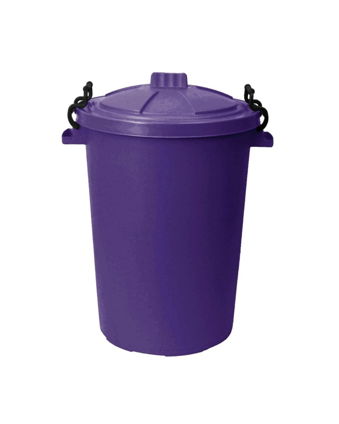ORGANIZED 90L Heavy Duty Plastic Bin with Clip Lock Lid for Durable Storage and Waste Bin for Garden Animal Feed and Recycling Food Grade Weather Resistant Container - Purple
