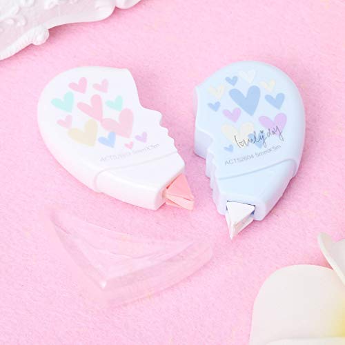 BSGP - Cinta correctora con Forma de corazón para Estudiantes, papelería, Oficina, Escuela, 10 m