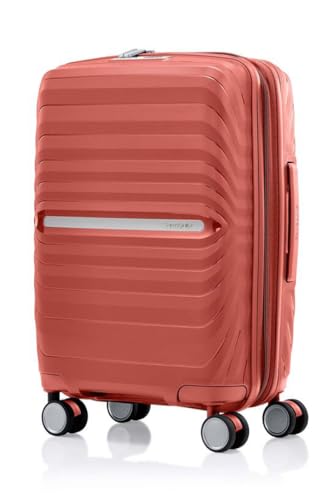 Image of Samsonite Octolite Neo Suitcase, Double Spinner Wheels, Polypropylene|TSA Combination Lock|Expandable|Anti-Theft Secuirty Zipper|Inner Mesh Pocket - 3 Years International Warranty, Coral, 55 cm