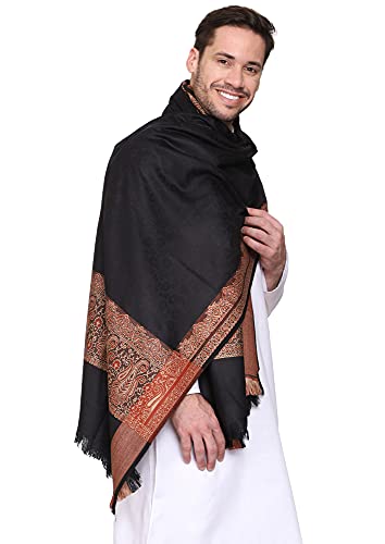 Image of Weavers Villa Men's Woven Acro Wool Gents Shawls, Muffler, Stoles for Men