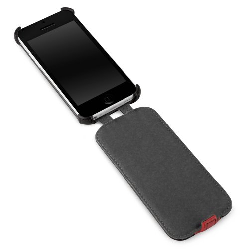 Boxwave Case Compatible With Iphone 5C (Case By Boxwave) - Corsamoda Leather Flip Case, Soft Padded Leather Front And Back Racing Cover For Iphone 5C, Apple Iphone 5C #TOP1