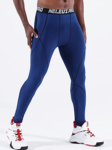 image for NELEUS Men's 2 Pack Compression Pants Workout Running Tights Leggings,