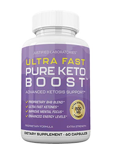 Ultra Fast Pure Keto Boost Pills Advanced BHB Ketogenic Supplement Exogenous Ketones Ketosis Support for Men Women 60 Capsules 1 Bottle