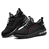 Rona Shoes Safety Shoes Safety Trainers Steel Toe Cap Trainers Work Shoes Lightweight Comfortable Slip On for Men Women Ladies Luna Black UK6 / EU39 #5