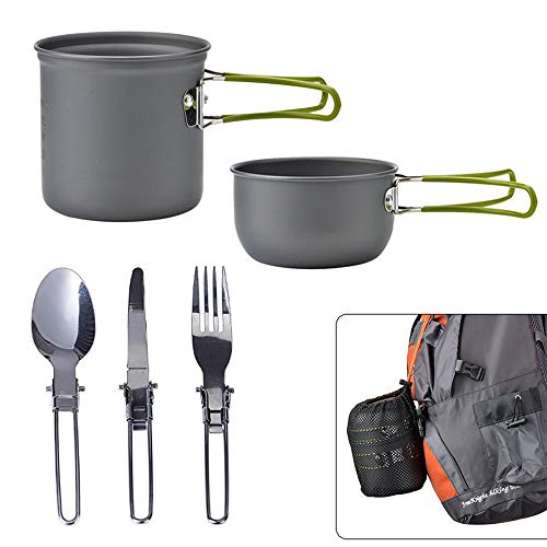 DECDEAL Ultraleve Camping Panelas Utensílios de mesa conjunto de talheres ao ar livre Caminhadas Piq