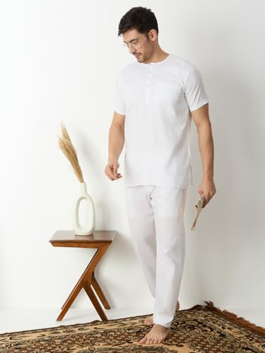 Image of Rajubhai Hargovindas Mens Casual Cotton Straight Kurta