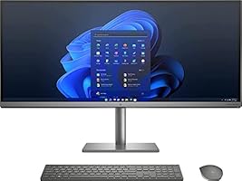 HP Envy All-in-One PC 34 Zoll 5120 x 2160 Pixel (Intel Core i9-11900, 64GB DDR4 RAM, 2TB SSD, NVIDIA GeForce RTX 3080, Windows 11 Home) Silber