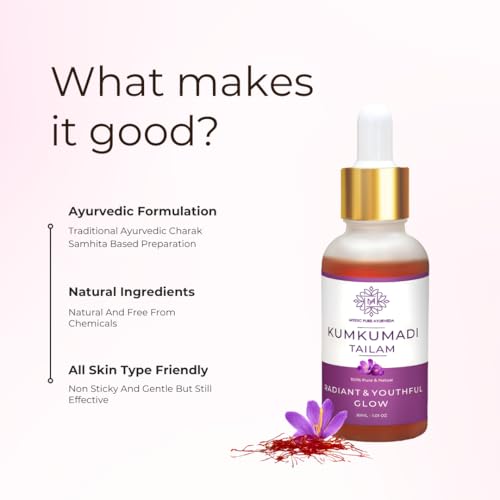 Image of Mystic Pure Kumkumadi Tailam Face Oil For Glowing Skin Nourish Your Skin, Enhance Radiance | Enriched With Saffron, Rakta Chandan And Manjistha -30ml