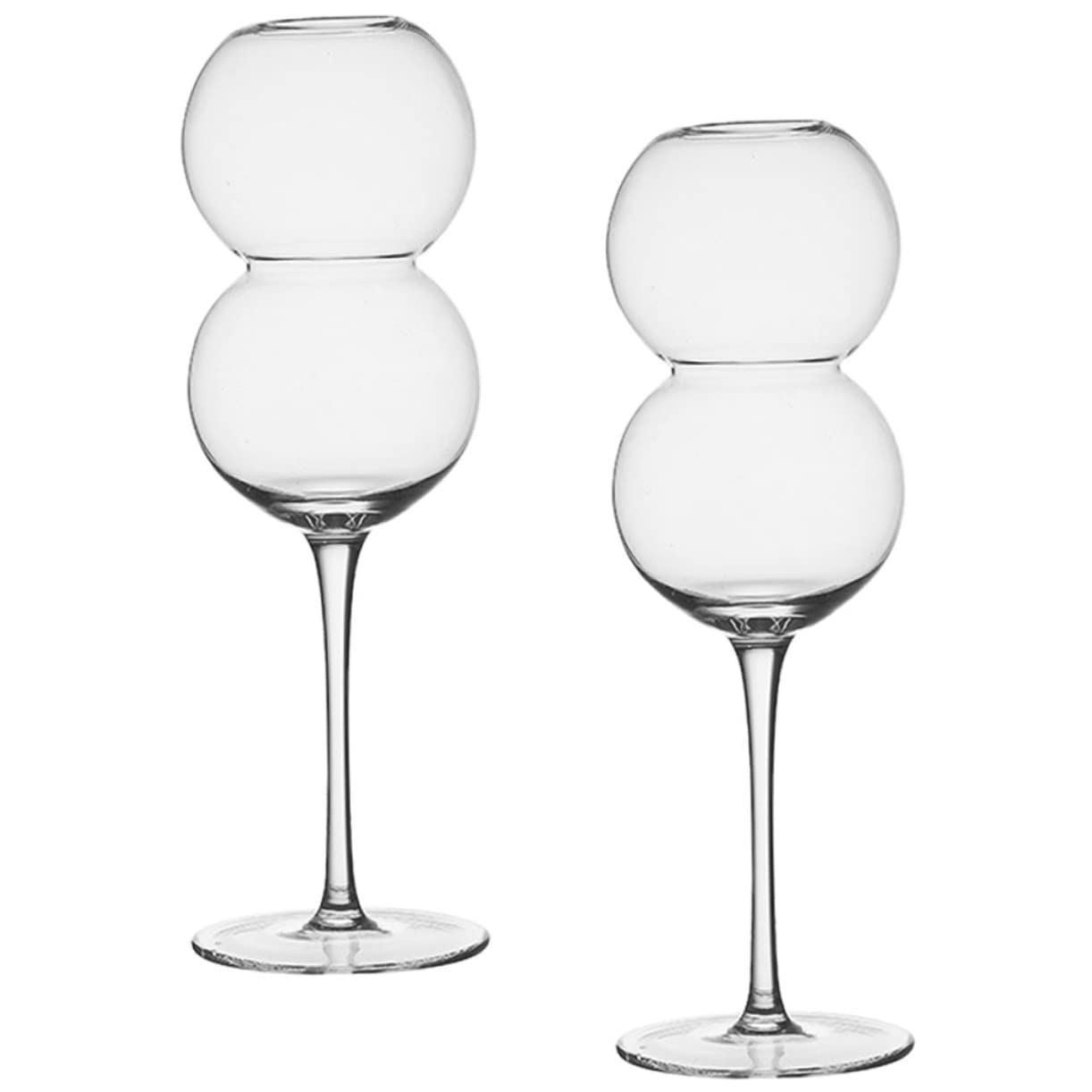 MAGICLULU4 Pcs Gourd Cocktail Glasses Clear Drinking Cups Wine Glasses Colored Wedding Wine Glasses Stemless Wine Glass Clear Glass Cups Crystal Glasses Cup Lemon Grace Sparkling Wine Glass