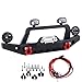 FriHobby 1/10 RC Crawler Front Bumper Mounts Set Metal w/Winch & 5mm LED White Lights for TRX-4 Axial SCX10 SCX10 II 90046 SCX10 III AXI03007 Redcat Gen 7