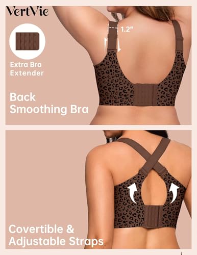 Image of Vertvie Jelly Bras for Women No Underwire Minimizer Support | Plus Size Older Lift, Full Coverage & Smoothing Back, Push Up, Separation & Supportive, Soft Comfy Seamless Wireless Bralette