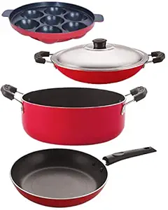 Nirlon nonstick Aluminium Utensils Set of 4 Pieces for Kitchen (2.6mm_AP(7)_AC_Cass20_TP24)