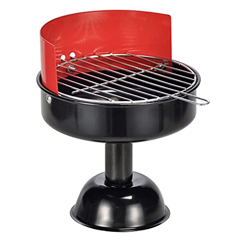 Cenicero de mesa con diseño de barbacoa, 15 x 13 cm, metal, ideal como regalo