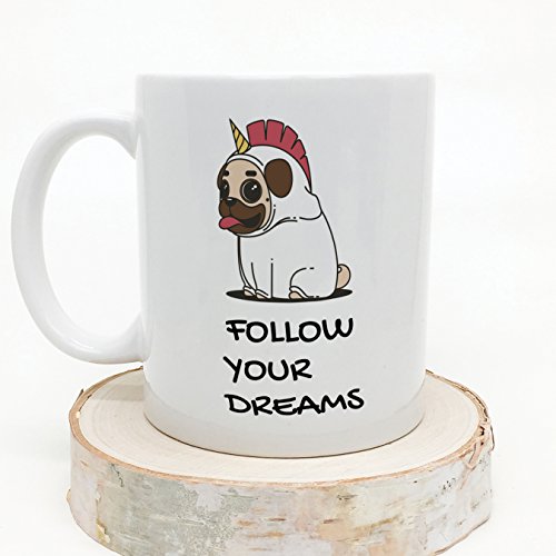 MUGFFINS Taza Unicornio (en inglés) - Follow Your Dreams - Regalo Original con Frases Divertidas para desayunos - Imagen 5