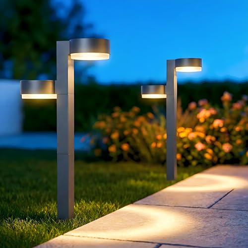 Lampe solaire extérieur anti-obscurité étanche 24 LED : illuminez votre jardin et vos sols (2 pack)