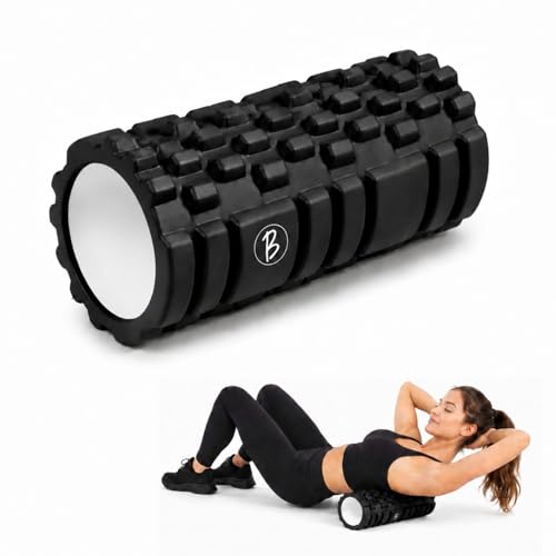 Image of Btag Foam Roller for Gym & Home Workout - Deep Tissue Muscle Massager for Back Pain, Neck & Knee Relief | Yoga, Stretching & Recovery Tool 33 cm (Black)