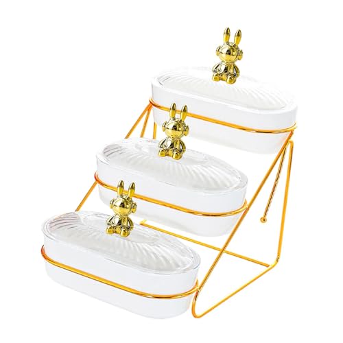 FytStycale Contenedor de Almacenamiento de Niveles Múltiples para Frutas Y Nueces Secas, 3 Capas, Individual