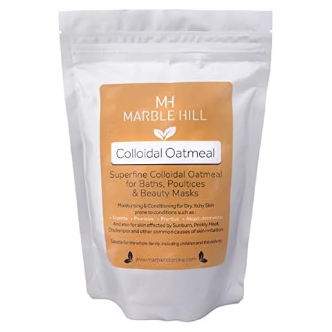 Marble Hill Colloidal Oatmeal Bath Soak - Moisturising, Conditioning for Very Dry Itchy Skin 500g 12 Baths. Whole Grain Oatmeal contains maximum nourishing ingredients Cover