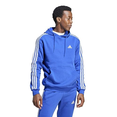 adidas Men's Essentials Fleece 3-stripes Hoodie, Semi Lucid Blue, XX-Small