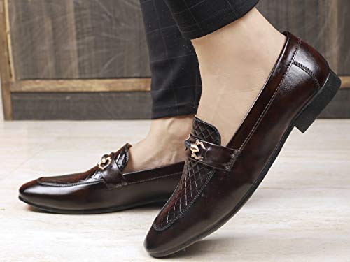 Image of YUVRATO BAXI Men's Synthetic Material Stylish Casual Loafer and Mocassin, Slip-On Shoes