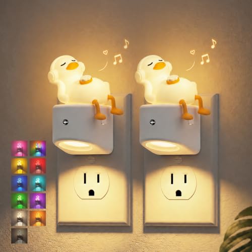 Image of JandCase Night Light for Kids,3D Cute Duck Night Lights Plug into wall