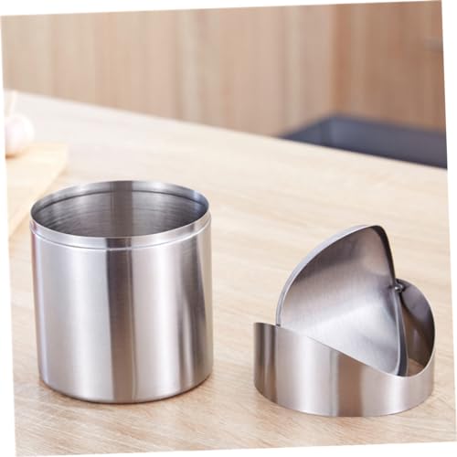 Caneca de basura rectangular de acero inoxidable Hemobllo para escritorio miniatura 6