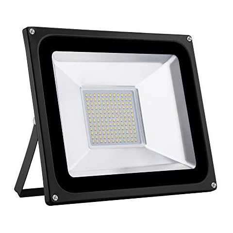 100W LED Floodlight 8000LM 3000K Warm White Energy Saving LED Spotlight IP65 Waterproof Outdoor Security Lighting for Garden, Landscape, Stage, Courtyard Cover