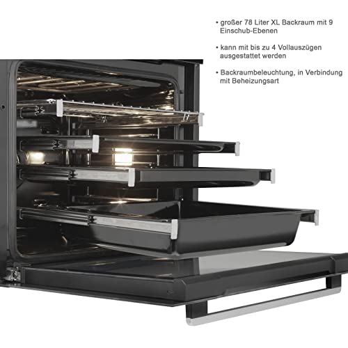 Oranier autarkes Backofen-Set Flächeninduktion Kochfeld KFL 2094 bc Abluft Dunstabzug & Einbaubackofen EBS 9911 – Bild 8