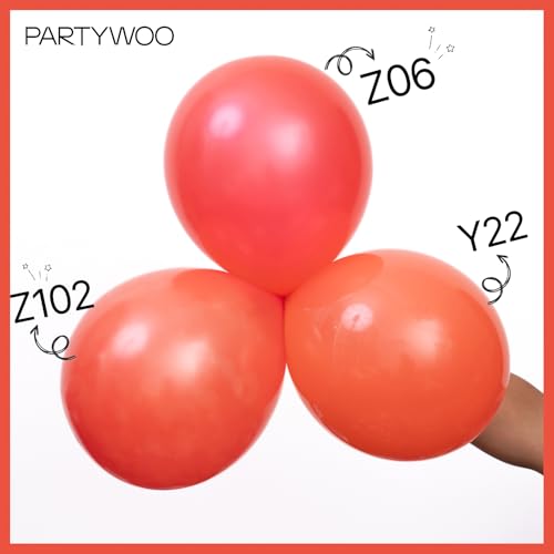 Image of PartyWoo Pearl Red Balloons 50pcs Latex Helium Balloons 12 Inch | Graduation Wedding Anniversary Birthday Valentine's Day Bachelorette Strawberry Party Decorations Red-Z06
