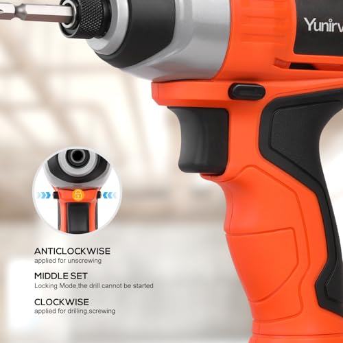 Rechargeable Impact Driver 20V, Yunirvana Variable Speed (0-2800RPM) Cordless Impact Driver with 6Pcs Screwdriver bits,1.3Ah Battery and Charger,Suitable for Tightening Screws 4 Rechargeable Impact Driver 20V, Yunirvana Variable Speed (0-2800RPM) Cordless Impact Driver with 6Pcs Screwdriver bits,1.3Ah Battery and Charger,Suitable for Tightening Screws - Image 4