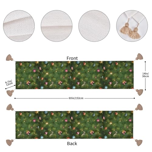 Nappe chemin de table avec pompon lavable pour protéger votre buffet - 5