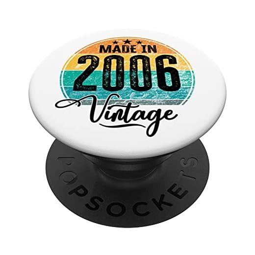 Birthday Vintage Año de nacimiento 2006 Cumpleaños Bday PopSockets PopGrip Intercambiable