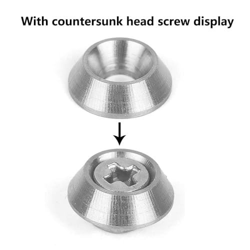 QIRUIRED 5 Stück M5x16mm Unterlegscheiben Edelstahl 304 Vollmaterial - Konkave & Konvexe Kugelscheiben für Senkkopfschrauben Topf-Unterlegscheiben in Kegelform Rosetten-Set