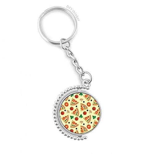 Mushroom pizza porte-clés italien rotatif pour personnaliser votre sac à dos de cuisine