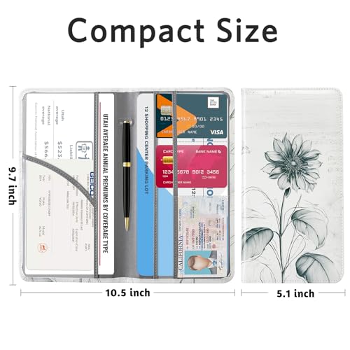 Image of CoBak Car Registration and Insurance Holder | Vehicle Glove Box Organizer, Auto Truck Compartment Document Case with Magnetic Closure for Insurance & Driver License
