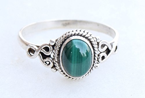 Avicrafts Malachite Stone Ring 925 Sterling Silver Statement Ring For Women Handmade Rings Gemstone Christmas Promise Ring Size Us 8 Gift For Her thumb #2