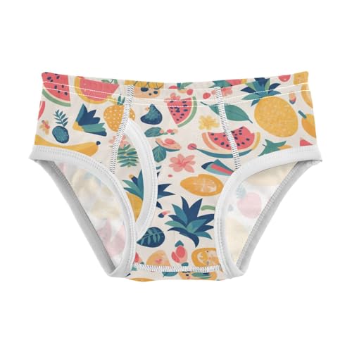 KLL Colourful Tropical Fruits Toddler Boy Cotton Underwear Breathable Undies