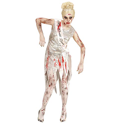 W WIDMANN MILANO Party Fashion - Costume Zombie Miss Monde, robe et écharpe, mort-vivante, déguisement d'Halloween