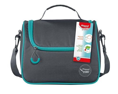 Maped Picnik Origins - Bolsa de almuerzo con bandolera extraíble - Bolsa de almuerzo isotérmica - Fácil de limpiar - Gris