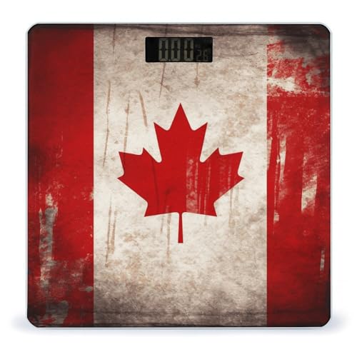 Báscula digital Retro Canadá para baño con pantalla LCD miniatura 1