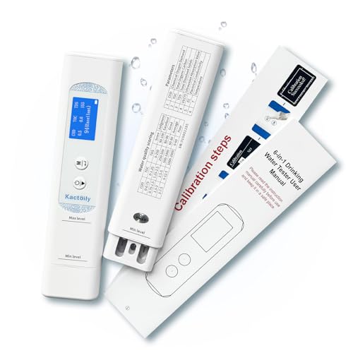 6 in 1 Digital Water Tester for Drinking Water, Portable Water Quality Tester for TOC, COD, EC, UV275, Temp, TDS Meter Digital Water Tester for Well, Tap, Outdoor Water