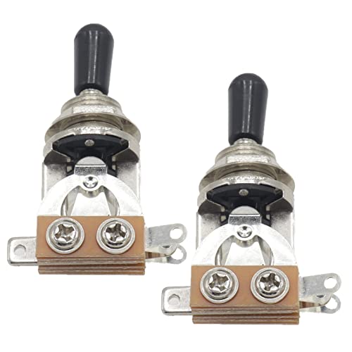 Cheerock Electric Guitar 3-Way Toggle Selector Switch for Les Paul - 2pcs Pickup Switch, Guitar Accessories