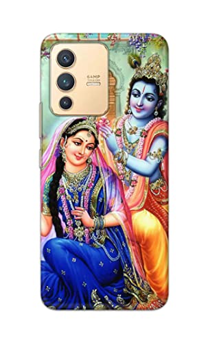 Image of Printed Hard Back Cover Case for Vivo V23 5G Back Cover (Radha Krishna) -1803