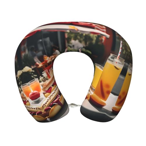 Almohada de Viaje Viscoelástica Negro Un tamaño miniatura 1