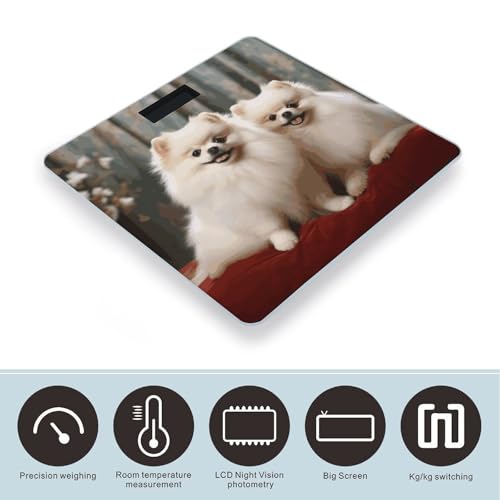 Báscula digital para baño con plataforma amplia y pantalla LCD miniatura 3