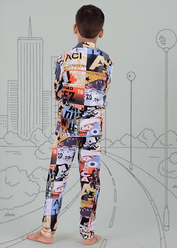 Image of 3BROS Kid's Pure Cotton Full Sleeves Night Suit /Dress for Boys /Girls Full Pajama & Top Sleep Suit Combo Set