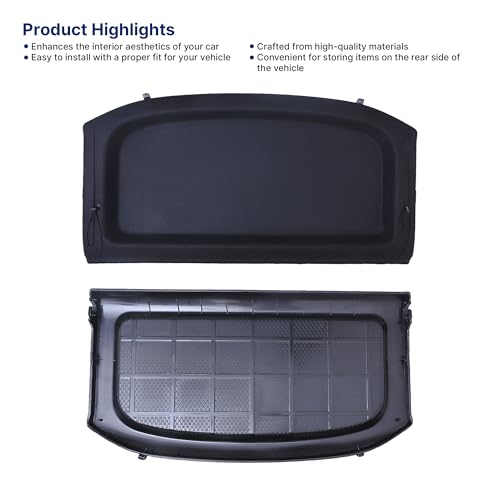 Image of Car Parcel Tray Diggi Luggage Tray in Perfect Fitting Compatible (Seltos Parcel Tray)| Does not fit with The Wiper Model on The Back Glass