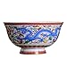 Tazón tradicional chino de la sopa del cuenco del patrón del dragón de la porcelana antigua de la vajilla del fide