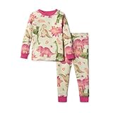 Burt's Bees Baby Baby Girls Pajamas, 2-Piece Long Sleeve Tee and Long Pant, 100% Cotton PJ Set, Snug Fit, Sizes for 12 Months to 12 Years
