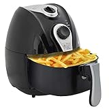 Heissluft Fritteuse ohne Fett für leckeres, gesundes frittieren ohne Öl - Heissluftofen - Mini Backofen – Timer Grill - Heissluftftitteuse mit 2,7L-Einsatz - kinderleichte Bedinung